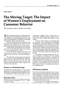 The Moving Target: The Impact of Women's Employment on Consumer Behavior